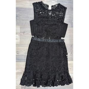 Romeo and Juliet Couture Sz Medium Black Lace Crochet Dress